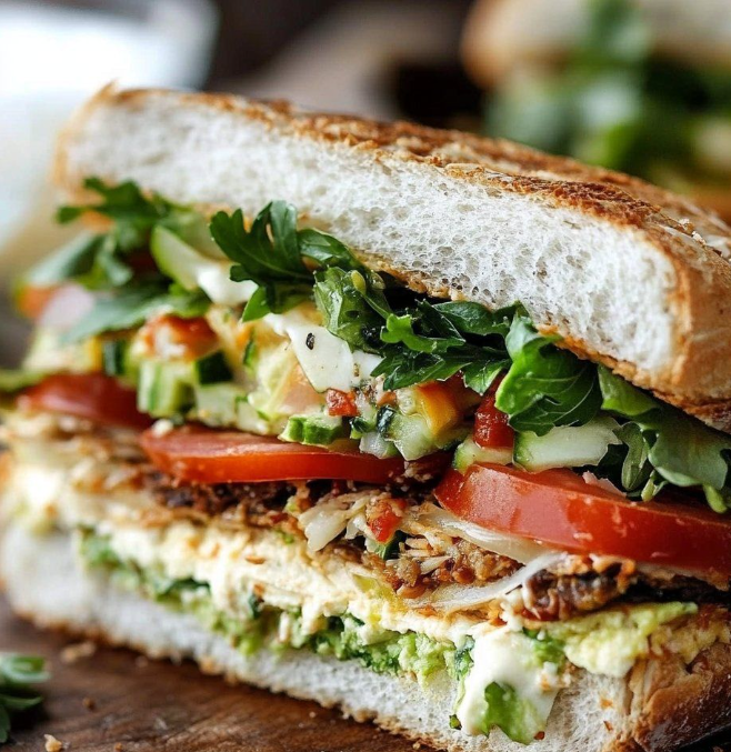 Mediterranean Veggie Sandwich